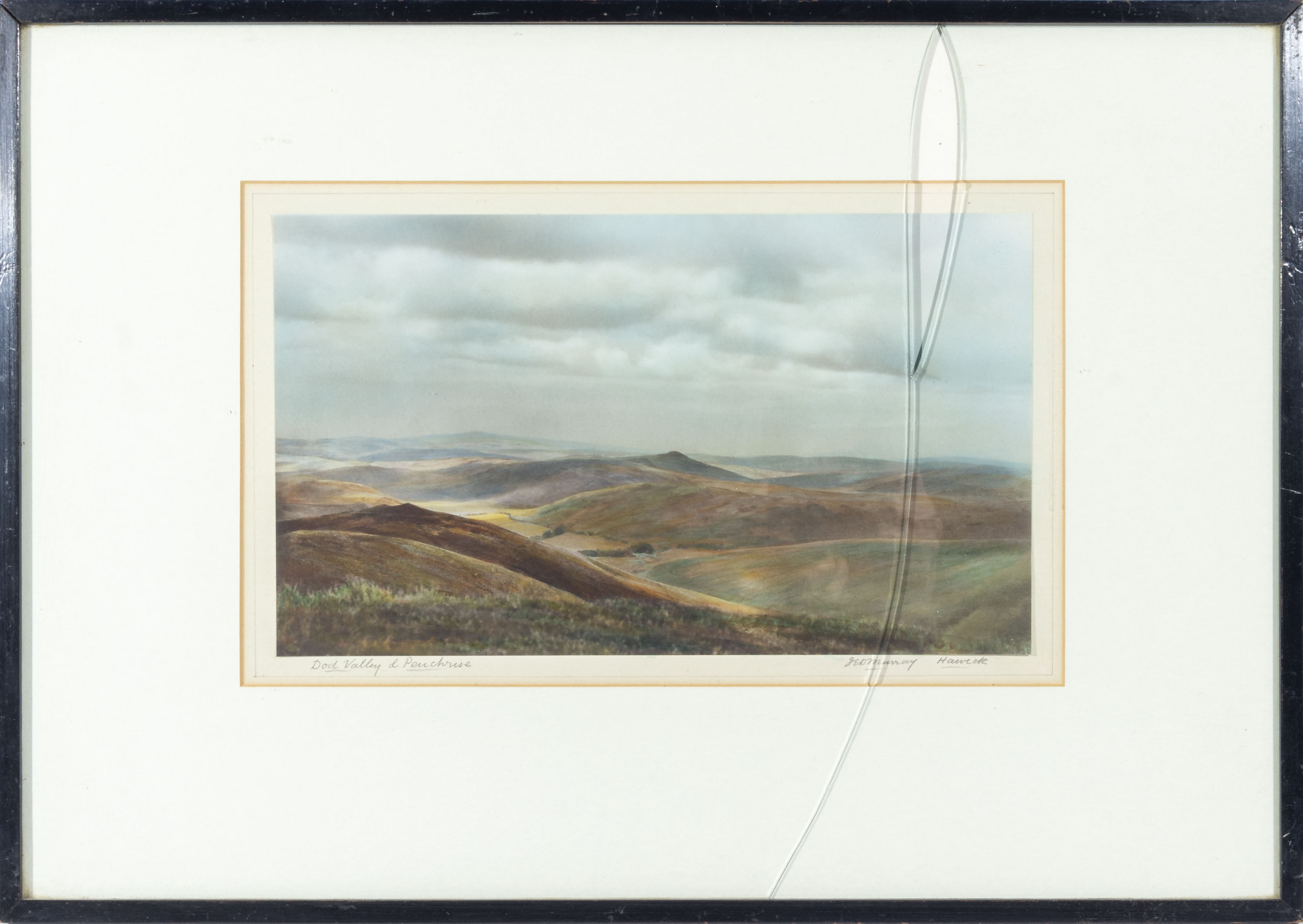 Jed Murray, Hawick - A set of three framed coloured prints 'Dod Valley and Penchrise' 'Skelfhill Pen - Image 4 of 4