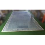 An extremely large Hugh Mackay Carpet, wool and nylon, blue ground with cream border 6.86m x 3.43m