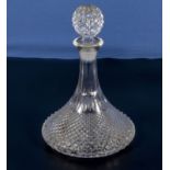 A ship's crystal decanter