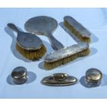 Silver backed lady's dressing table set marks for Birmingham various dates 1920's