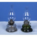 A pair of Victorian oil lamps
