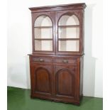 A Victorian scumbled pine cabinet. 122cm wide 50cm deep and 214cm tall