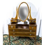An Edwardian inlaid mahogany dressing table.114cm x 50cm