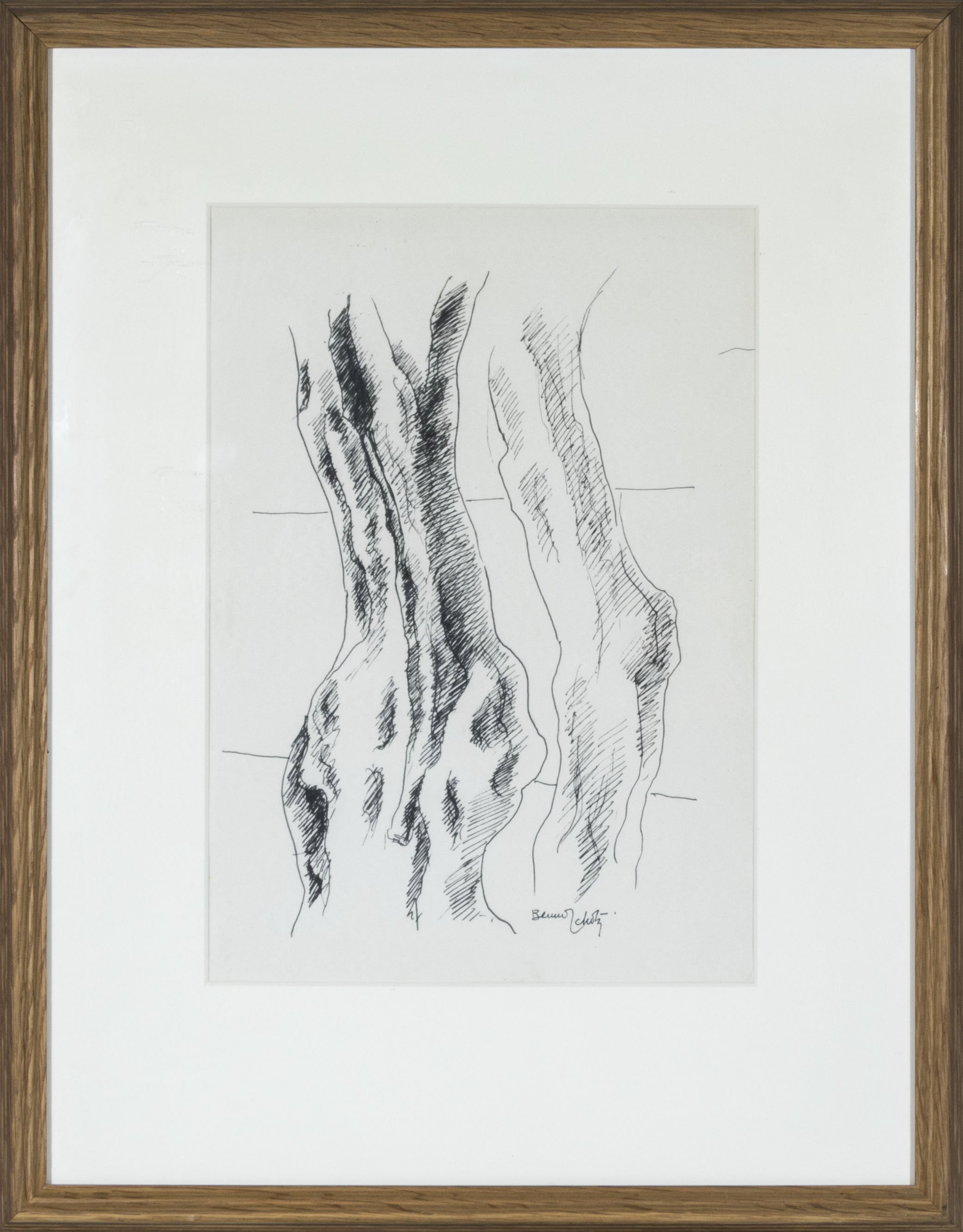 Benno Schotz RSA (1891-1984) A framed drawing possibly a preliminary study of trees for his