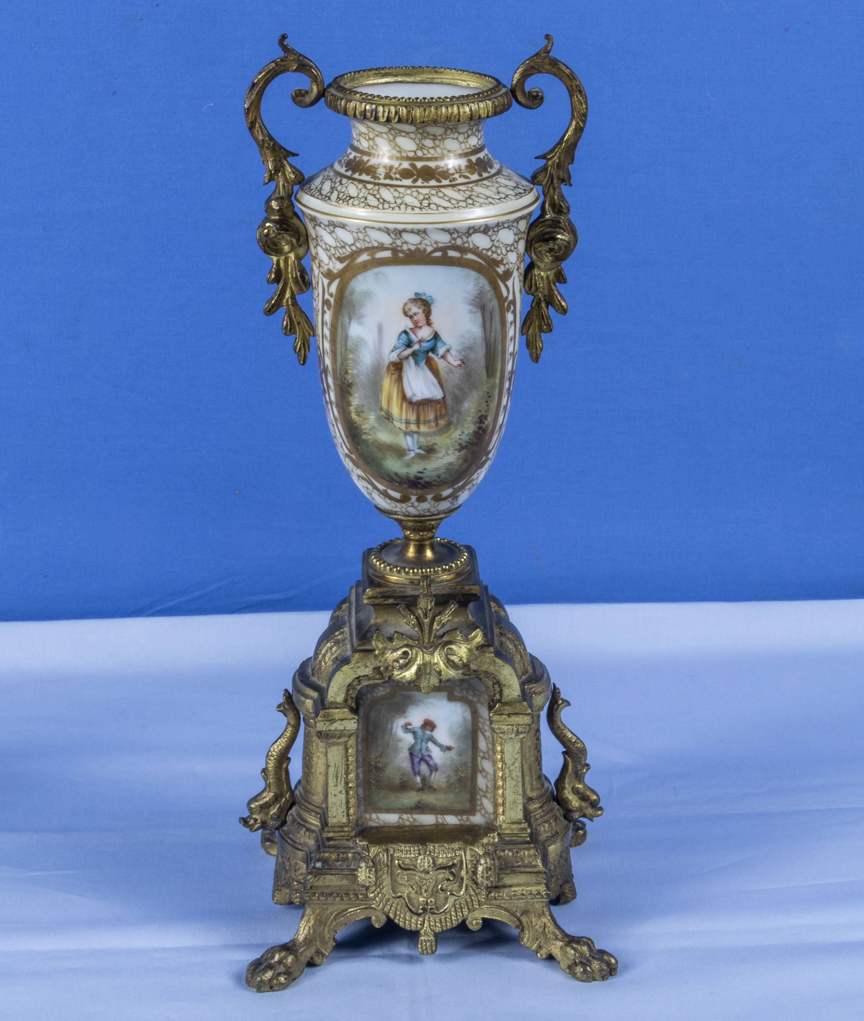 Antique French ormolu Serves vase