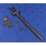 An antique Japanese coin sword