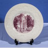 'Scott ship hall' Virginia Military Institute 1839-1939 centenary plate by Wedgewood