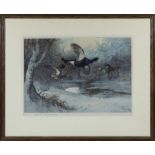 Archibald Thorburn (1860-1935)A large framed print signed in pencil depicting black grouse 65cm x