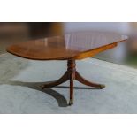 A mahogany dining table with one extra leaf 180cm x 110cm (leaf 46cm wide)
