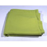 A piece of lime green fabric, multiple uses size 2.90mtr x 1.42mtr
