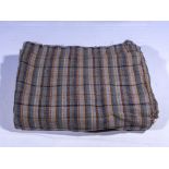 A piece of plain weave check lightweight fabric size 4.28mtr x 1.55mtr