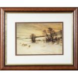 J Farquharson - A small oak framed print, image size 17cm x 25cm