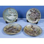 A set of ten porcelain plates depicting the Game Birds of the World by Basil Ede