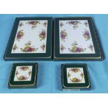Old Country Roses table mats and coasters