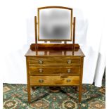 An Edwardian mahogany dressing table. 84cm x 48cm