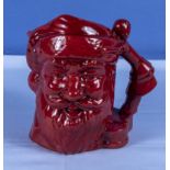 Red glazed Father Christmas toby jug