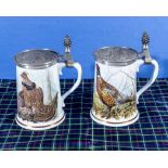 The Ruffed Grouse Game Bird Stein by Basil Ede, Haviland by Limoges