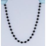 A bead necklace