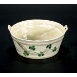 A Belleek porcelain basket