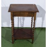 An oak side table