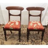 A pair of mahogany dining chairs