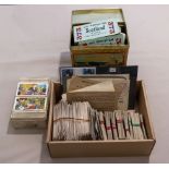 A collection of cigarette, kelloggs, tea and other collectors cards