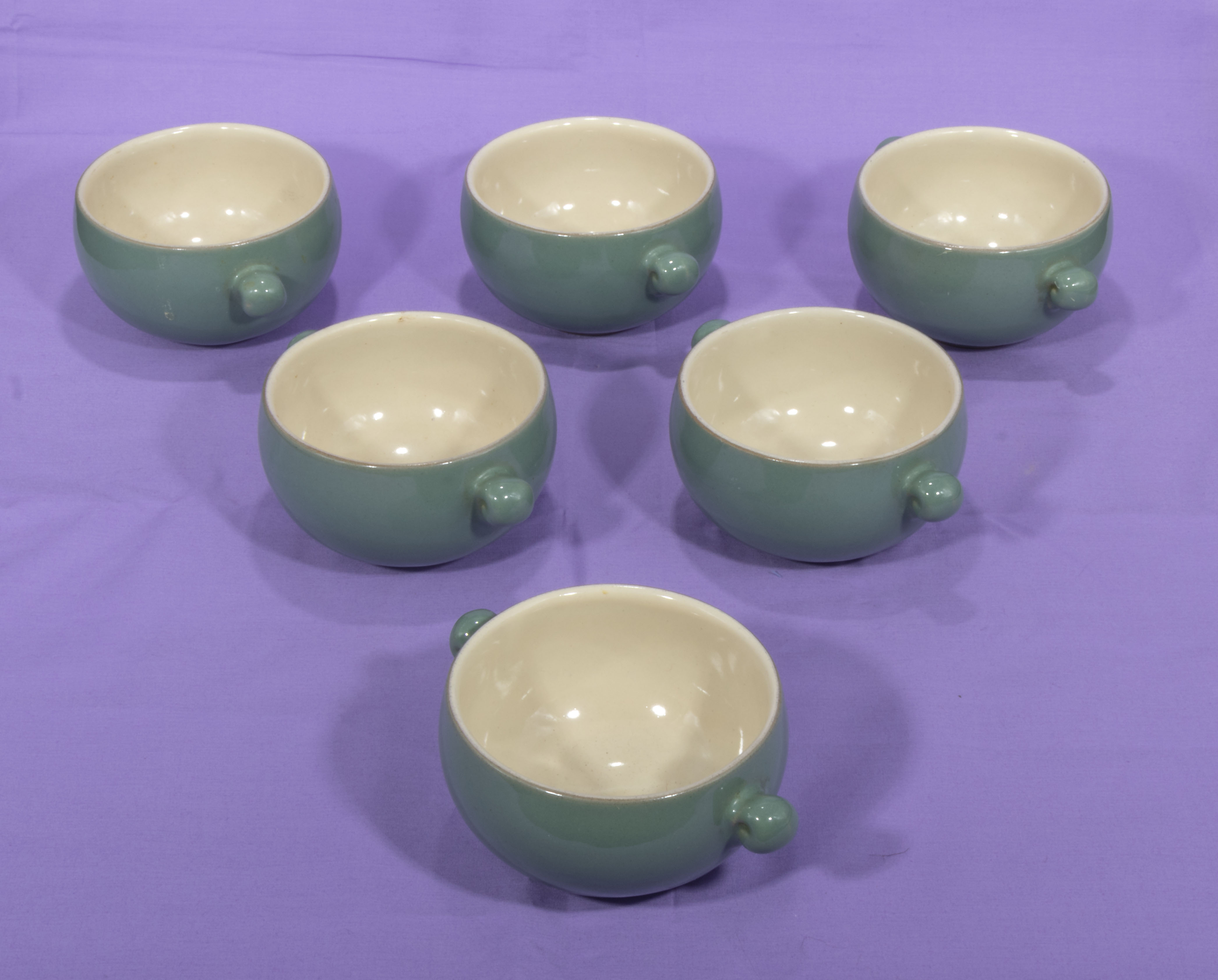 Six Denby soup bowls
