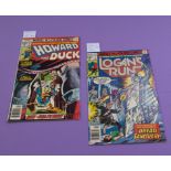 2 Marvel comics No.4 Apr 1977 (Logans Run) No.11 Apr 1977 (Howard the Duck)
