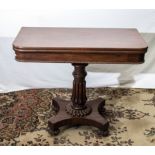 Early 19th century mahogany turnover tea table