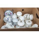 A box of china tea ware