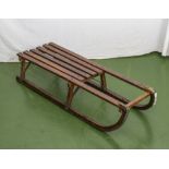 Antique Oak Toboggan / sled (2 person)