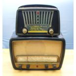 Two vintage Philips bakelite radios