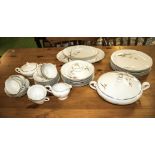 A Japanese style bone china part dinner service