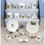 A collection of crescent ware china