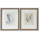 Two Benno Schotz RSA (1891-1984 Framed drawings possibly a preliminary study of trees for his