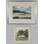 Alistair Graham - Framed watercolour titled 'Beach at Sanna Ardnamurchan' signed. 30cm x 44cm