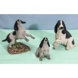 Three Border Fine Arts Spaniel figures