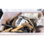 Box of assorted hammers