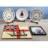 Limited edition Wedgwood HM submarine commemorative plate together with a Spode limited edition HM