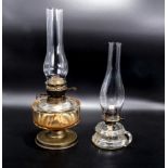 Two Victorian oil lamps