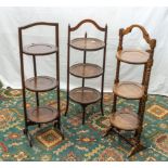 Three folding three tier cake stands