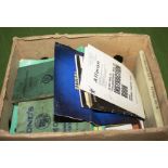 Box of assorted car manuals etc.