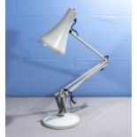 An anglepoise desk lamp