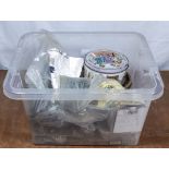 Box containing screws, nails, coach bolts etc