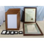 Fifteen picture frames plus others