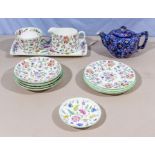 A collection of Minton table china and a Rington's teapot