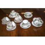 Two part tea sets Old Royal China and Royal Stafford