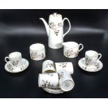 A Royal Adderley coffee set 'Tudor Rose'