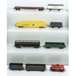 A collection of Hornby Dublo wagons and trailers