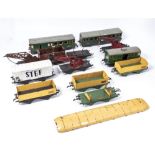 A collection of French Hornby and JEP coaches and wagons for repair and spares